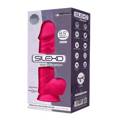 Вибратор реалистичный термопластичный Model 1 от SILEXD 21.5 * 5.1 см ярко-розовый